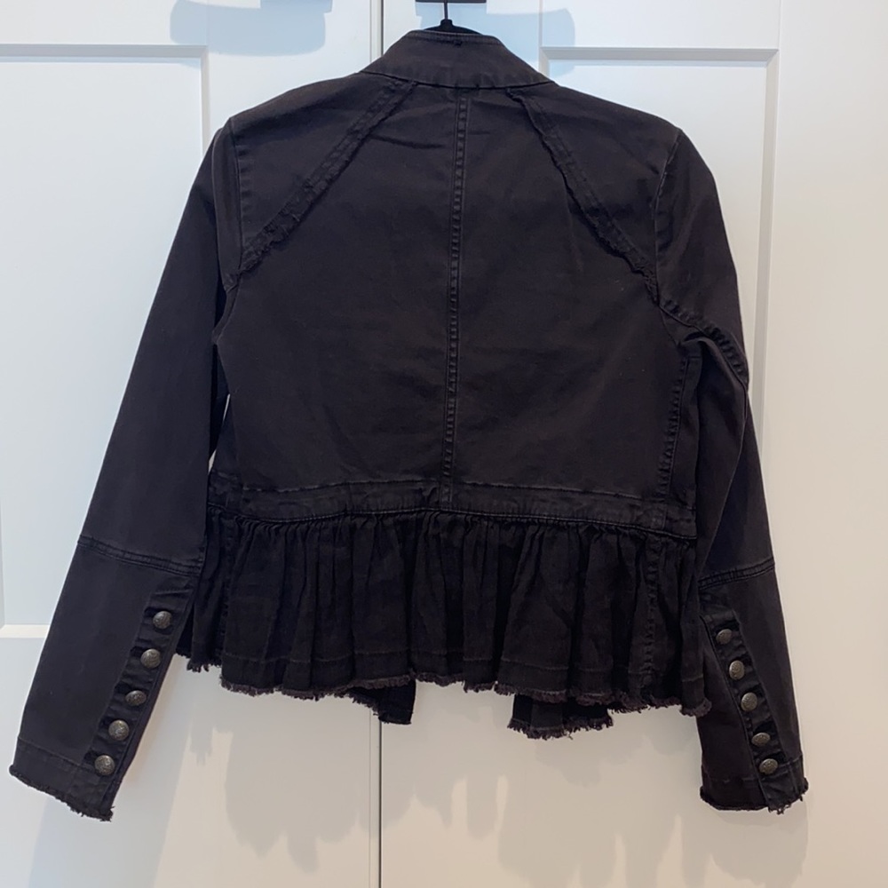 Free People Military Ruffle Hem Jacket - Picture 3 of 7
